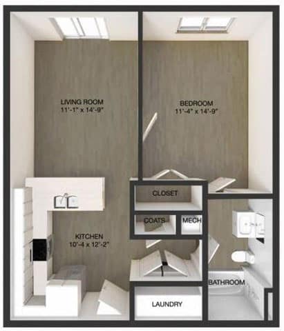 floor plan of one bedroom apartment in wilmington de