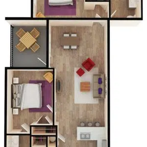 floor plan of apartment in wilmington de