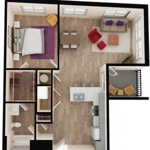 floor plan of apartment in wilmington de