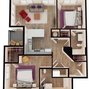 floor plan of apartment in wilmington de