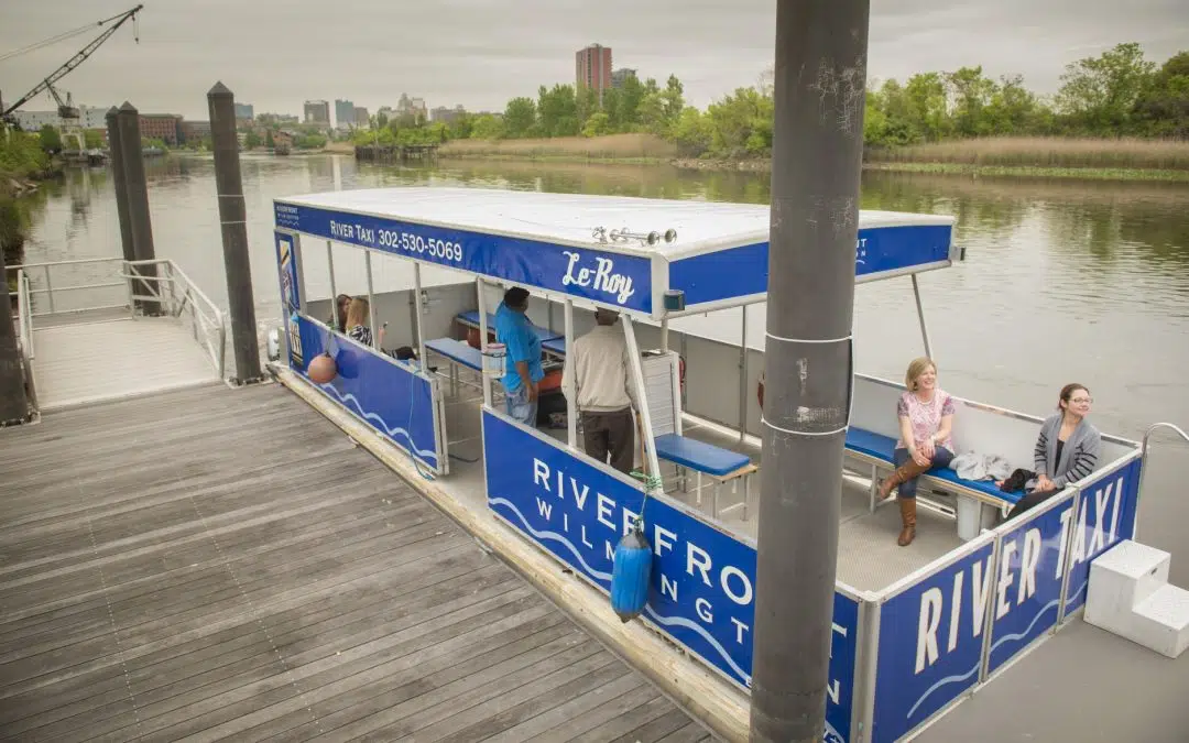 ferry on the river near apartment in wilmington de