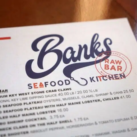 Banks Seafood Menu