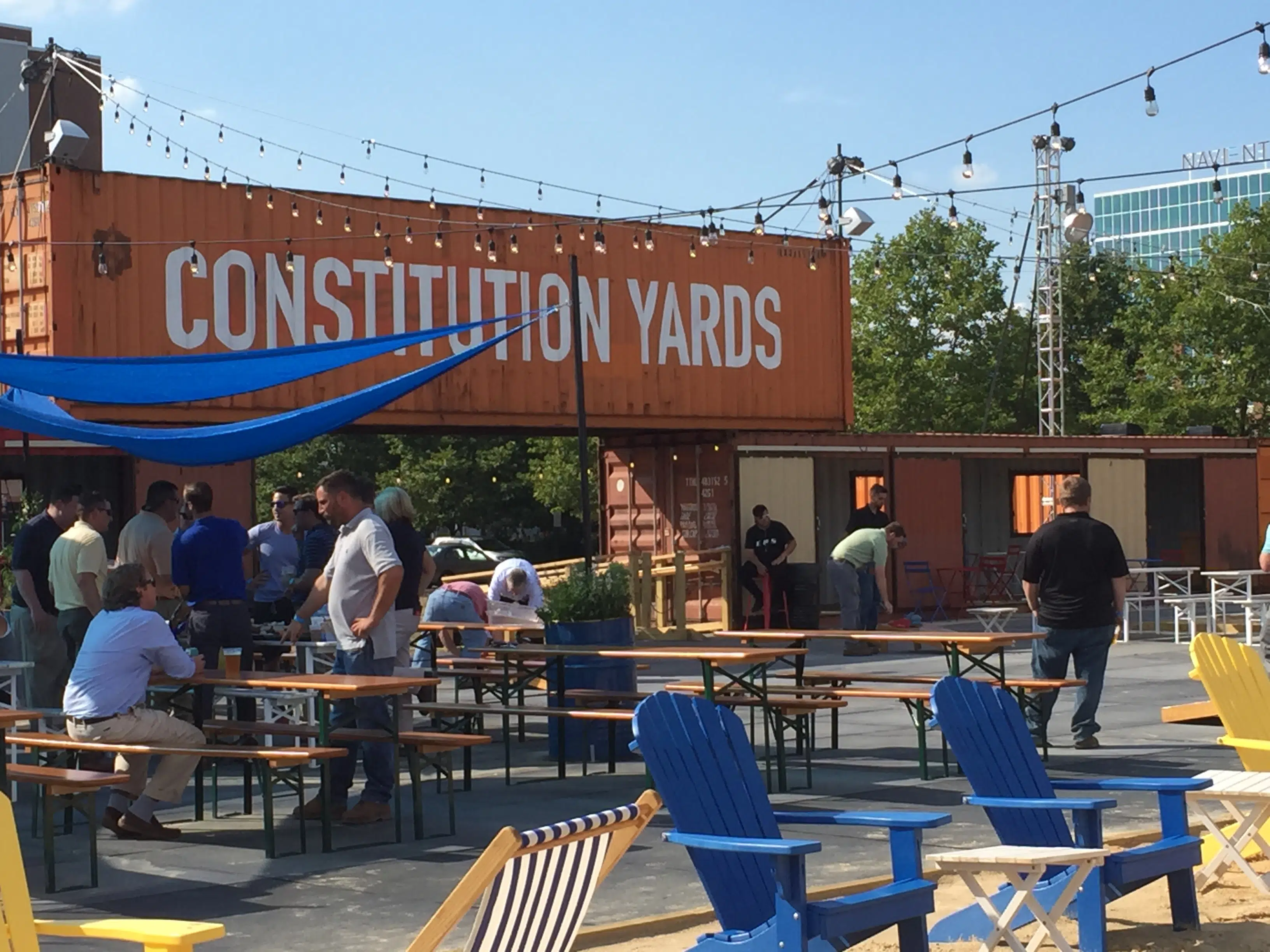 Constitution yards beer garden near apartments in Wilmington Delaware