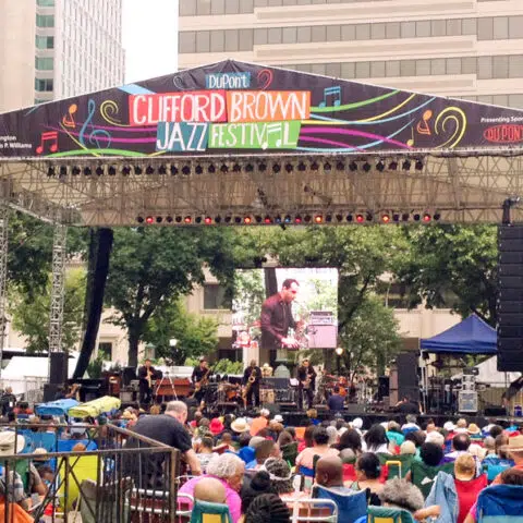 Festival in downtown Wilmington, DE near the Residences at Harlan Flats