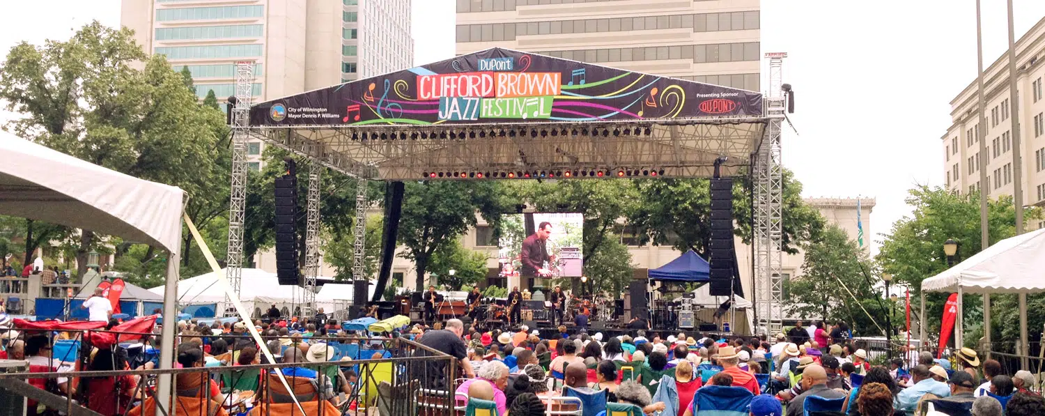 Festival in downtown Wilmington, DE near the Residences at Harlan Flats